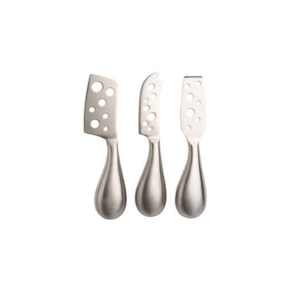 3pc Euroline Stainless Steel Cheese Knife Set Kitchen Cutlery - Silver