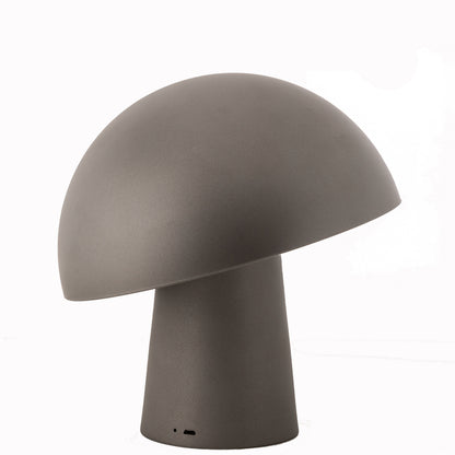 LED Cordless Mushroom USB Rechargeable Table Lamp Dimming Night Light - Steel Grey