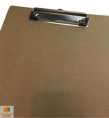 WOODEN A4 CLIPBOARD Hardboard Menu Clip Office Restaurant Writing Board Holder