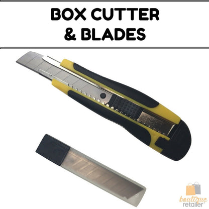 BOX CUTTER & BLADES Knife Retractable Blade Snap Off Razor 18mm Durable Opener