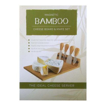 Bamboo Cheese Board and Knife Set