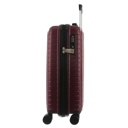 Pierre Cardin 53cm Cabin Hard-Shell Suitcase Travel Luggage Bag - Burgundy