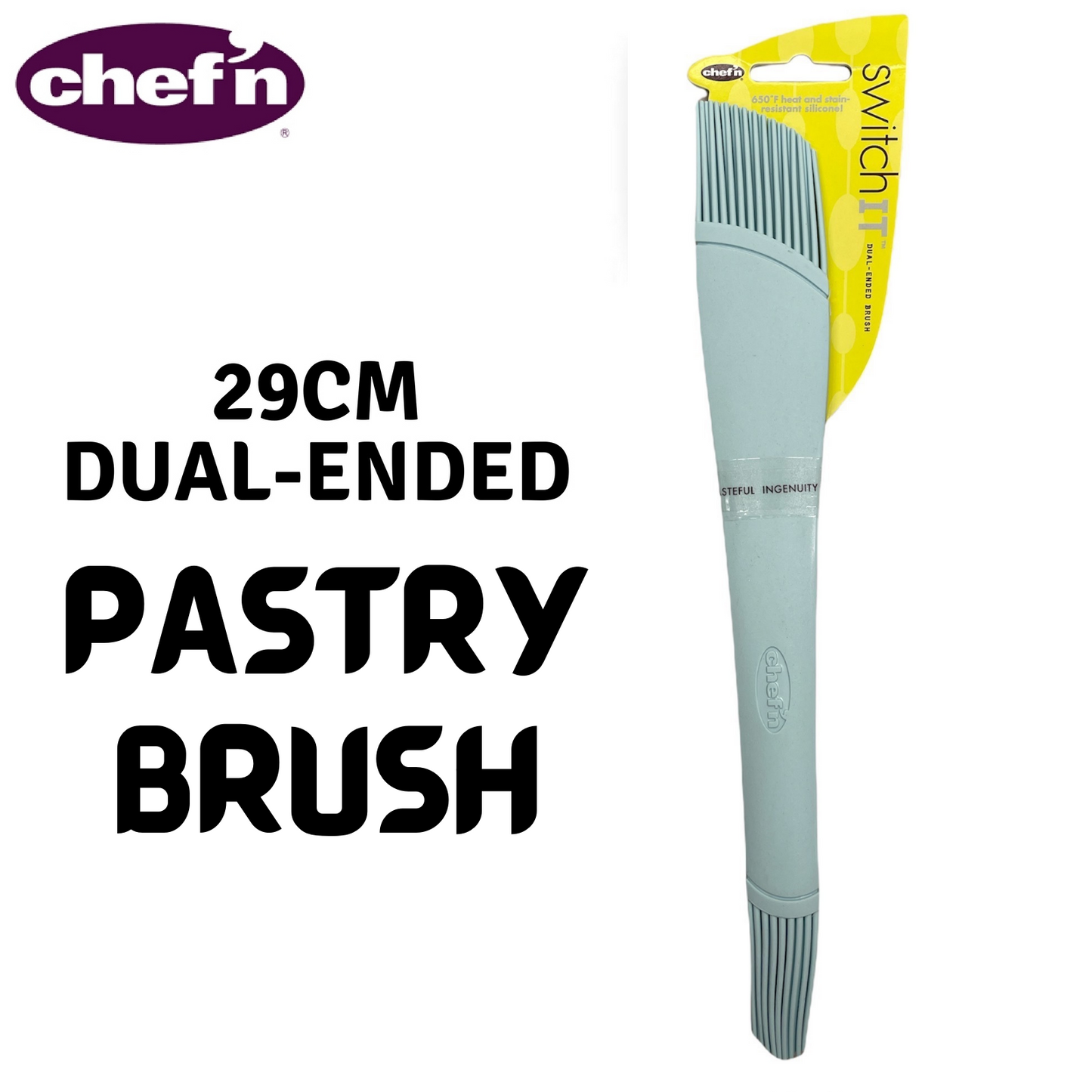 Chef'n Silicone Pastry Brush Butter Dual Ended Kitchen Bakeware - Sky Blue