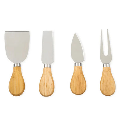 AVALON 4 PIECE WOOD HANDLE CHEESE KNIFE SET