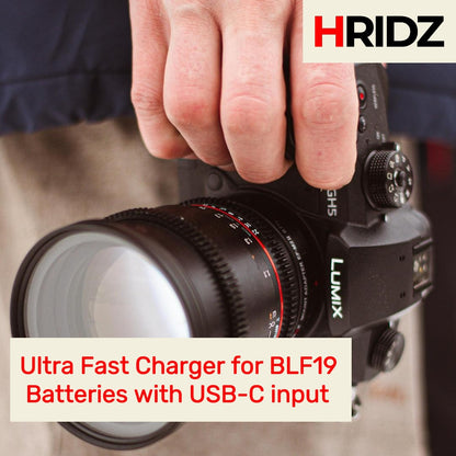 Hridz DMW-BLF19 Dual Charger For Panasonic GH3 & GH4 camera batteries