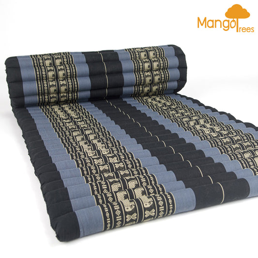 Thai Kapok Roll Up Mattress Foldout Mat BlueEle