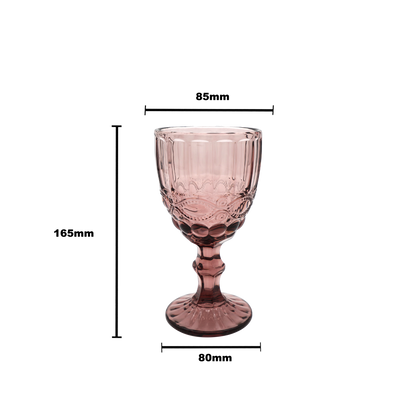 Faubourg Embossed Wine Glass - 310ml purple