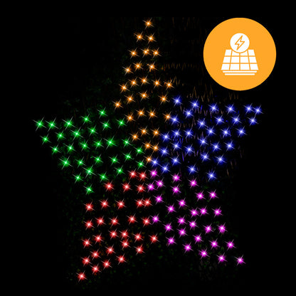 Solar 150 LED Star Net – Rainbow Color 150cm