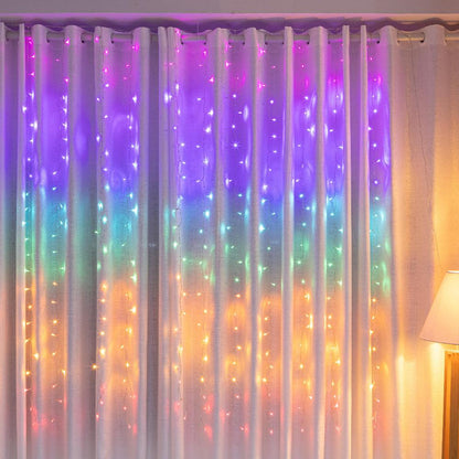 LED Curtain Lights Rainbow Color available in 2 sizes - 3.6 meter