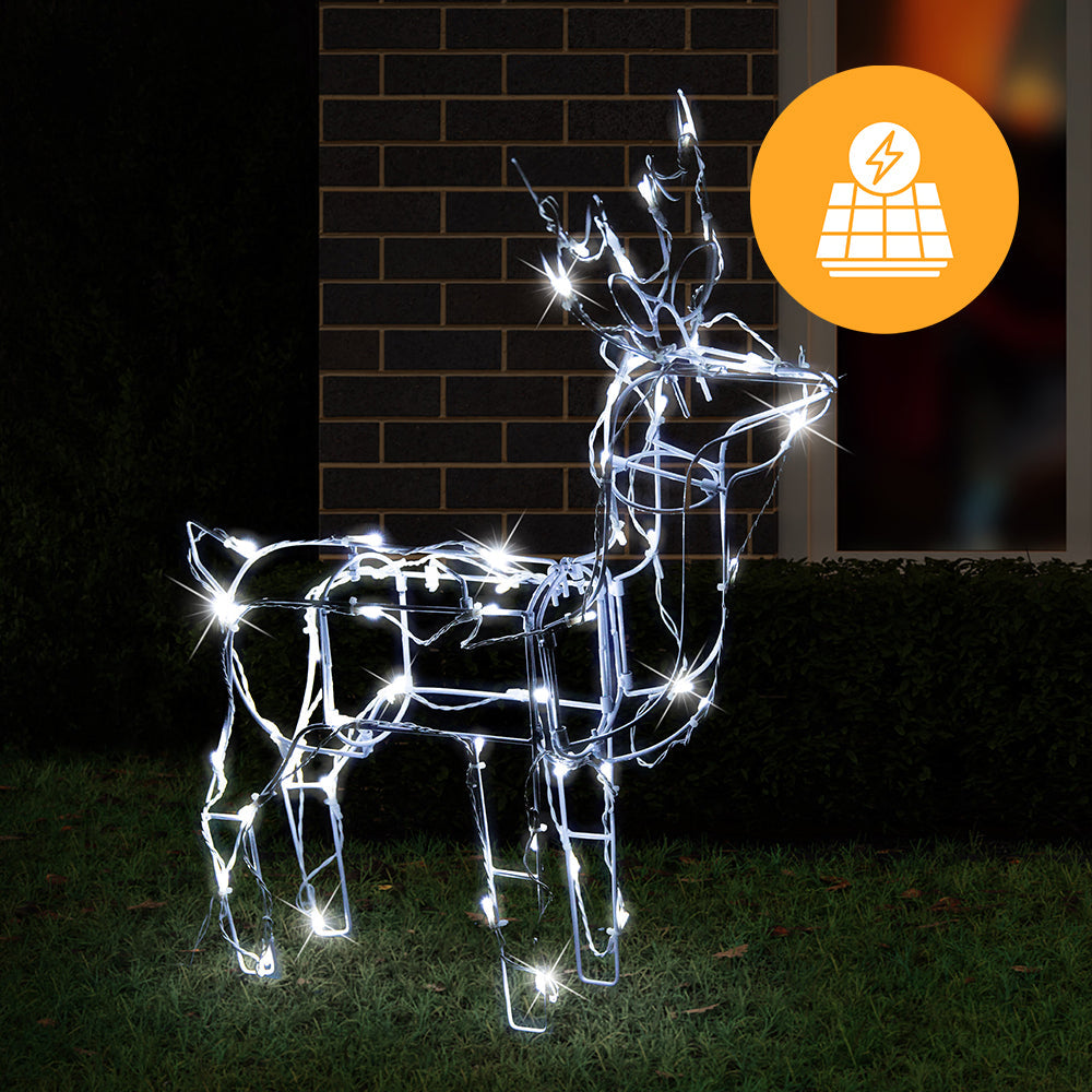 Solar LED Standing 3D Reindeer - 60 cm