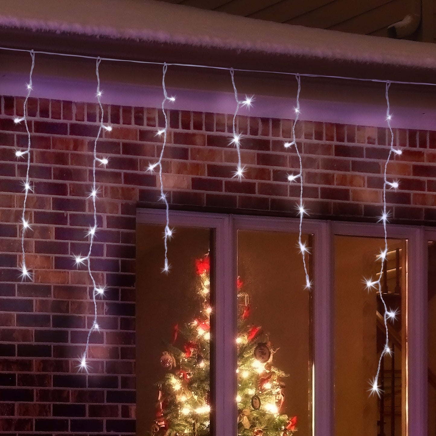 480 LEDs Snowing Icicle Lights – available in 4 Colors - Multicolor