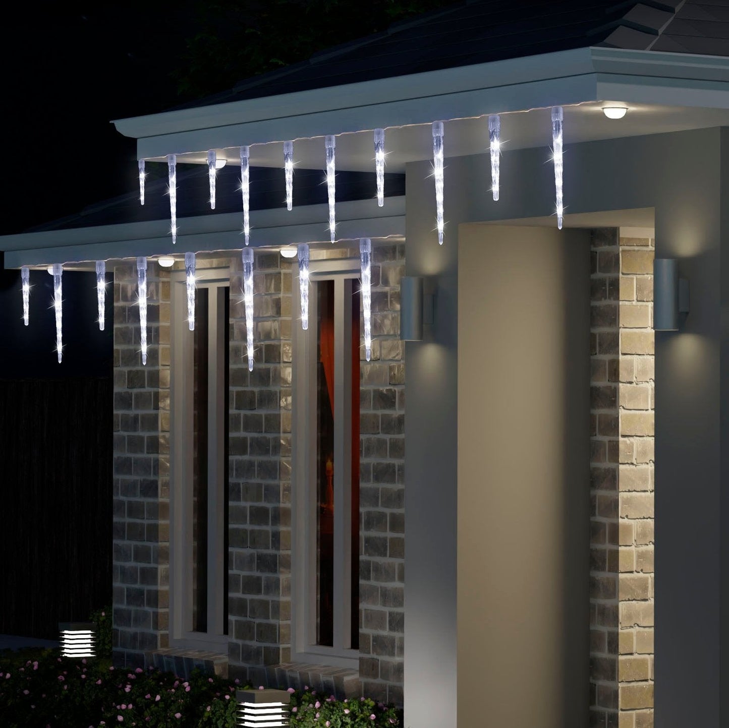 LED Icicle Tube Lights 24-Pack Available in 2 Colors - White