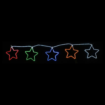 LED Ropelight 5 Stars Chain available in 2 Colors - RGBYW