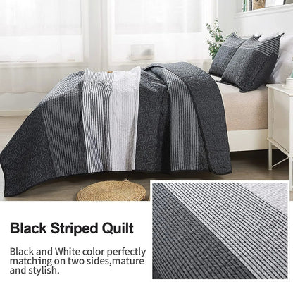 Detailed Quilted Bedspread and Pillowcases Set: A Signature of Quality and Style - Queen size