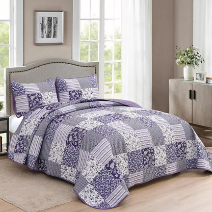 Harmonious Quilted bedspread and pillowcovers set: Perfect Balance of Style - Queen size