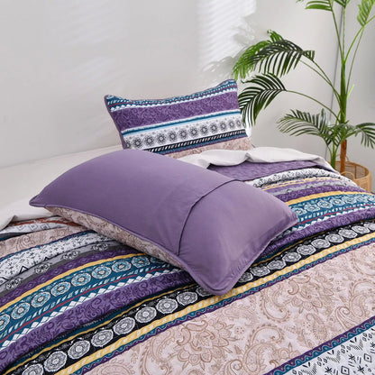 Hygge Quilted bedspread and pillowcovers set: Embrace Cozy Living - Queen size