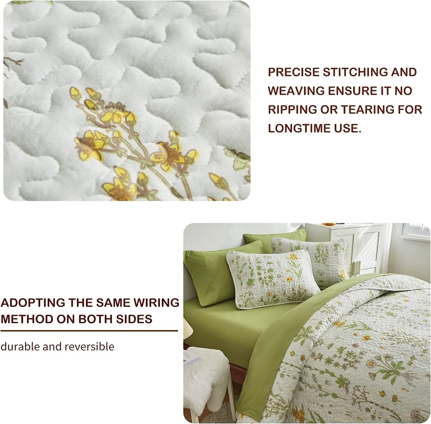 Artistic Quilted coverlet and pillowcovers set: Unleash Your Creativity - Queen size