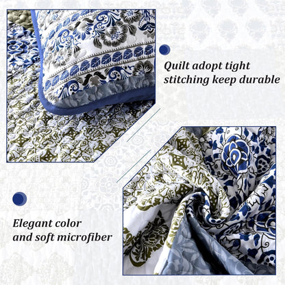 Gorgeous Quilted bedspread and pillowcovers set: Comfortable Elegance - Queen size