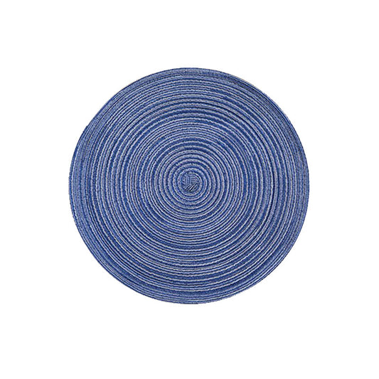 Round Woven Placemats -Colorful Braided Table Mats for Dining & Home Decor 11cm 10pcs Blue