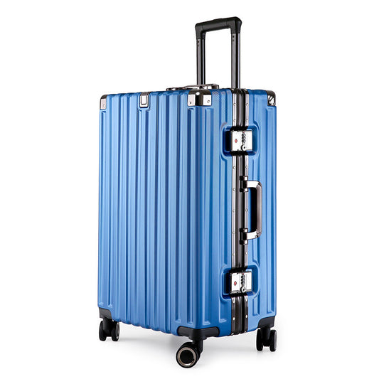 Aluminum Alloy Hard-Shell Suitcase with TSA Lock -20" Spinner Luggage in Blue