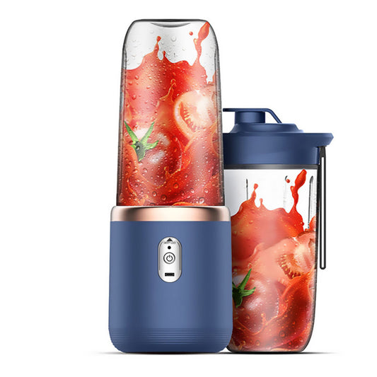 Portable High-Speed Blender with USB Rechargeable Battery - 2-in-1 Bottle and Cup Design, Compact and Powerful