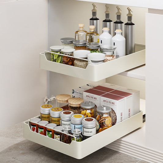 Kitchen Cabinet Pull-Out Organizer,Drawer storage box - Soft-Close, Noise-Free Sliding Drawer (43x25cm)