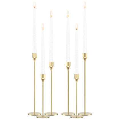 Minimalist Gold Metal Candle Holder Set - 3-Piece Romantic Candle Cup Set for Living Room Decor, Elegant Dinner Table Accent