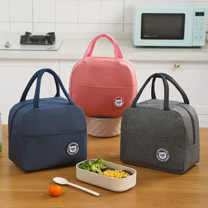 Red Insulated Lunch Bag - Waterproof, Oil-Proof Bento Bag for Students and Workers, Thickened Aluminum Foil Lunch Carrier