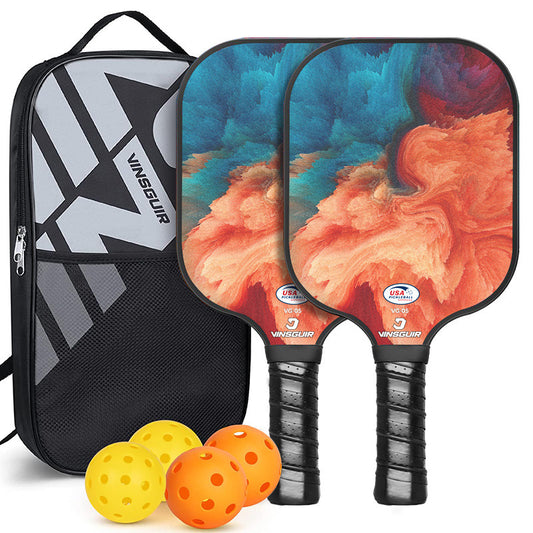 Vintage Fiberglass Pickleball Paddle Set - Vibrant Design for Enhanced Gameplay