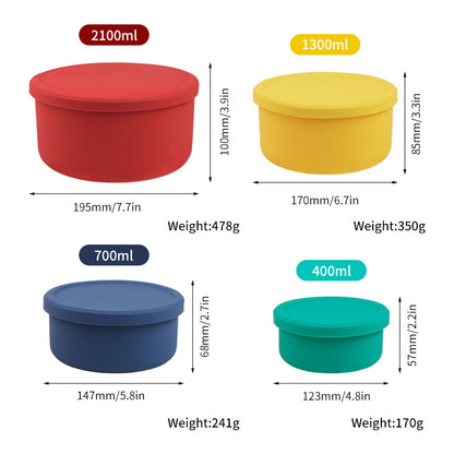 Red (2100ml) Dopamine-Style Food-Grade Lunch Box - Microwave Safe Fruit & Meal Storage Container