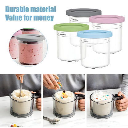 Four-color Set Durable Food Storage Containers – Multi-Color BPA-Free Airtight Containers