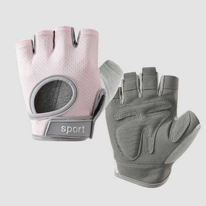 XL Pink Silicone Padded Workout Gloves - Non-Slip Weightlifting Gloves for Enhanced Grip and Palm Protection