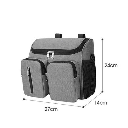 Black Universal Stroller Organizer Bag - Multi-Pocket Hanging Storage Bag for Baby Essentials