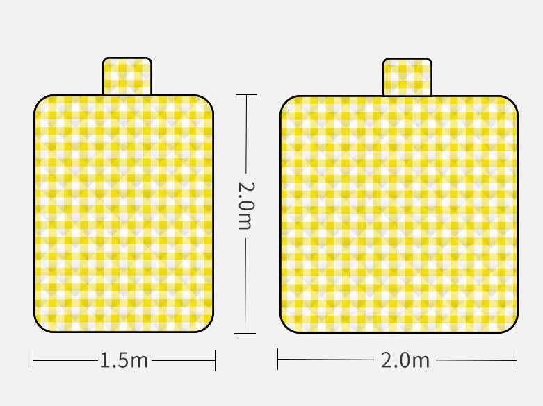 Thickened Waterproof Picnic Blanket - Portable Outdoor Beach Mat for Camping and Hiking 150*200cm(Leaves)