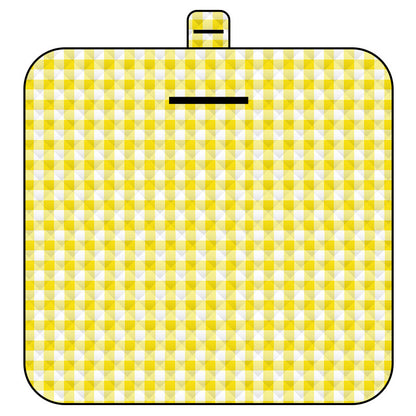 Thickened Waterproof Picnic Blanket - Portable Outdoor Beach Mat for Camping and Hiking 150*200cm(Yellow plaid)