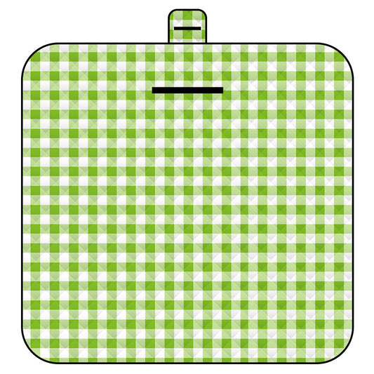 Thickened Waterproof Picnic Blanket - Portable Outdoor Beach Mat for Camping and Hiking 150*200cm(Green Plaid)