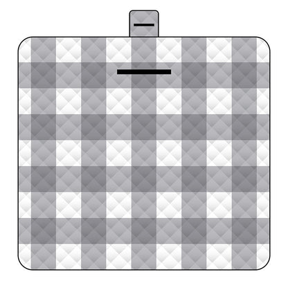 Thickened Waterproof Picnic Blanket - Portable Outdoor Beach Mat for Camping and Hiking 150*200cm(Gray plaid)