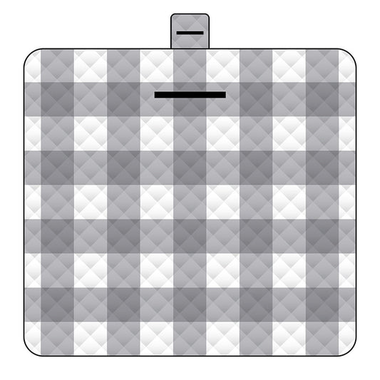 Thickened Waterproof Picnic Blanket - Portable Outdoor Beach Mat for Camping and Hiking 150*200cm(Gray plaid)