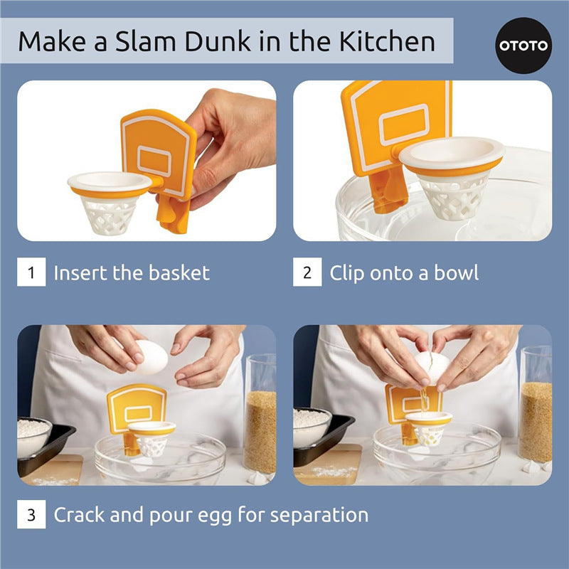 Dunk N’ Egg - Fun and Innovative Basketball-Themed Egg Yolk Separator for Your Kitchen