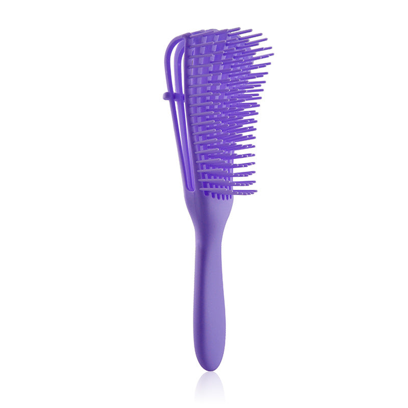 3PCS Purple Octopus-Style Detangling Brush - 8 Flexible Arms for Effortless Hair Styling