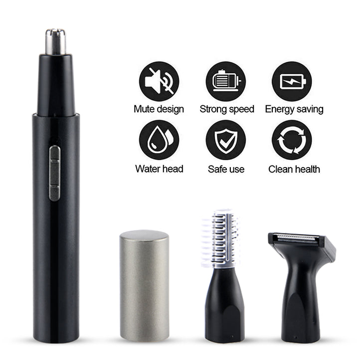 PRITECH TN-266 Multi-Functional Electric Hair Trimmer Kit - USB Rechargeable Grooming Set for Nose, Eyebrow, Beard, and Body Hair