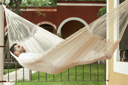 Outdoor undercover cotton Mayan Legacy hammock King size Marble