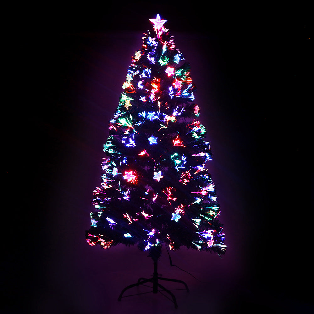 Jingle Jollys 1.5m Christmas Tree Optic Fibre LED Xmas tree Multi Colour