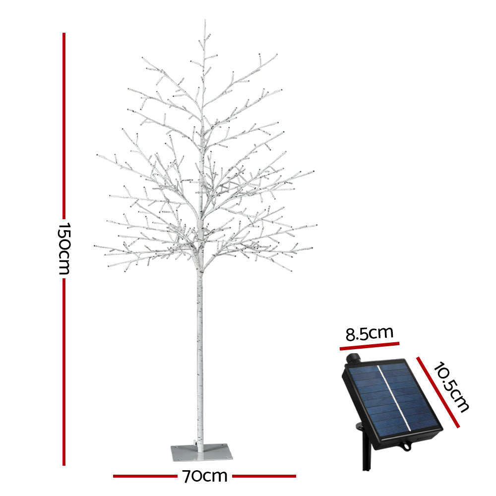 Jingle Jollys Solar Christmas Tree 1.5m Twigs 304 LED Lights Xmas Tree