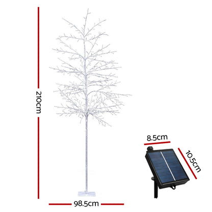 Jingle Jollys Solar Christmas Tree 2.1m Twigs 480 LED Lights Xmas Tree