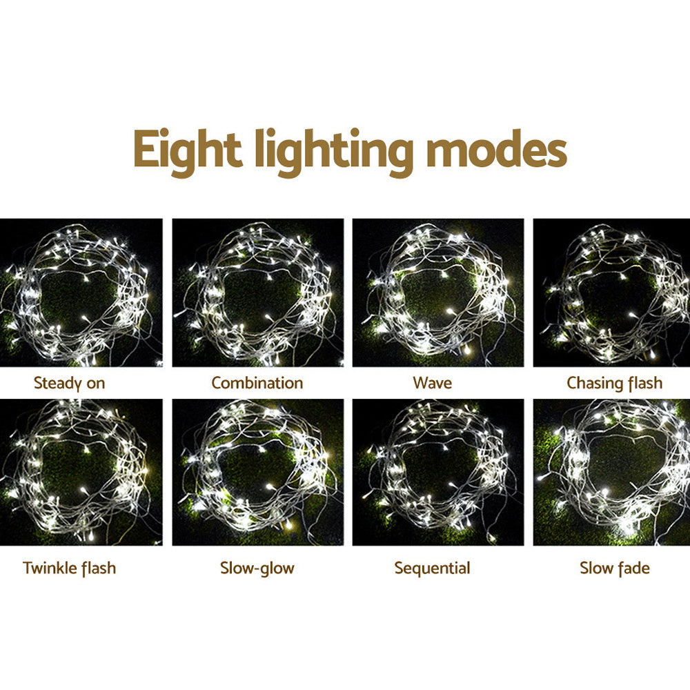 Jingle Jollys 6X3M Christmas Lights Curtain Light Cool White 600 LED