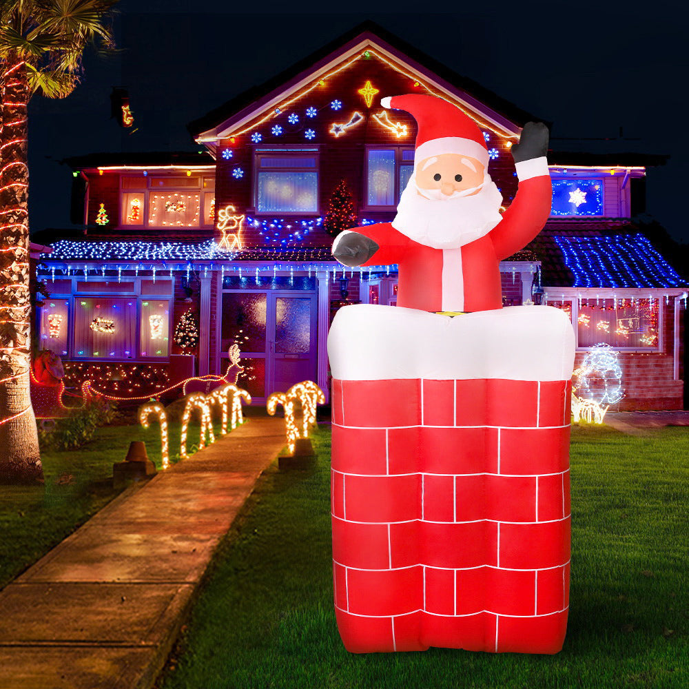 Jingle Jollys Christmas Inflatable Santa Pop Up 1.8M Illuminated Decorations